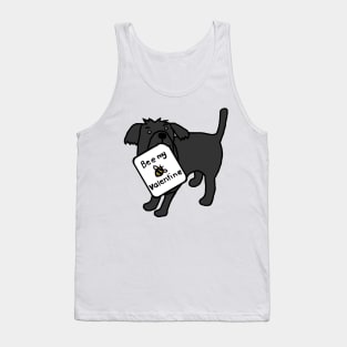 Cute Dog says Bee My Valentine on Valentines Day Tank Top